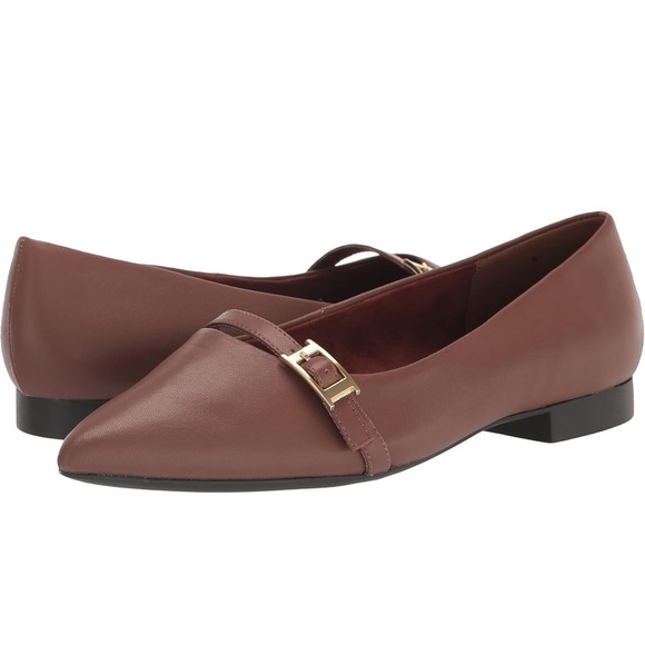 Bella vita Dark tan Leather ballet Flats size 7.5 NWOT NO box women’s - Picture 1 of 12